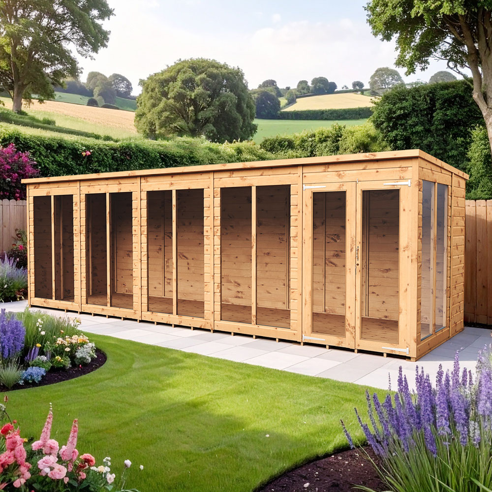 Empire Sheds 20 x 6ft Double Door Tongue and Groove Pent Summerhouse Image 2