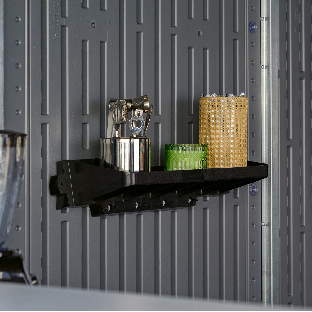 Suncast 2 Piece Extra Deep Shelving with Hooks Set Image 6