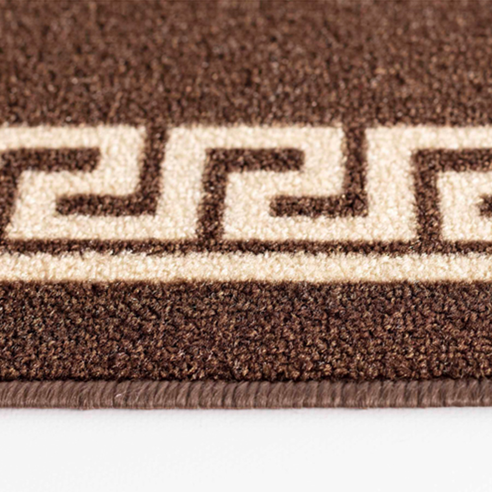 Desire Rugs Havana Brown Greek Key Anti Slip Door Mat 90 x 57cm Image 3