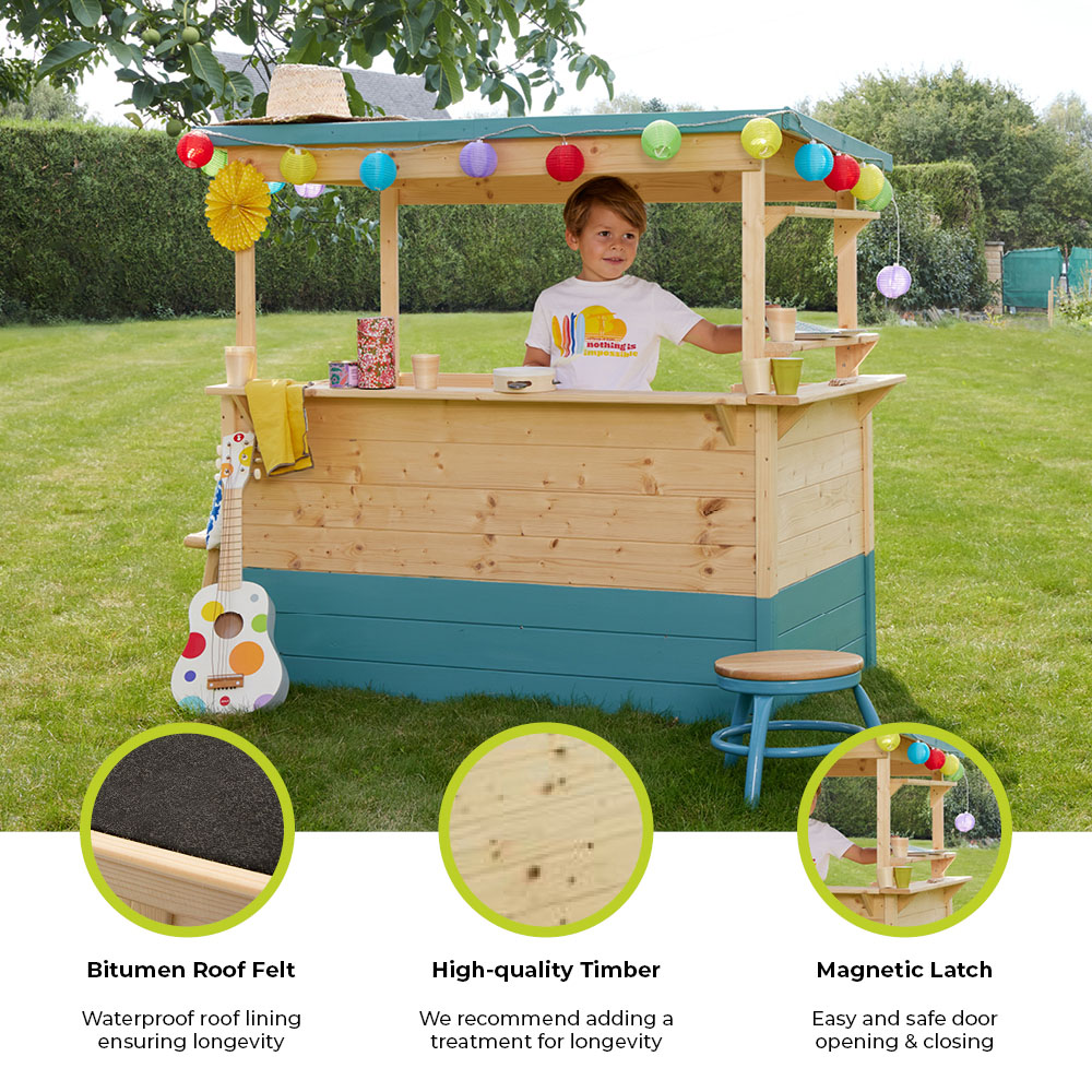 Soulet Playa 4 x 3ft Kids Wooden Market Stall Playhouse Image 6