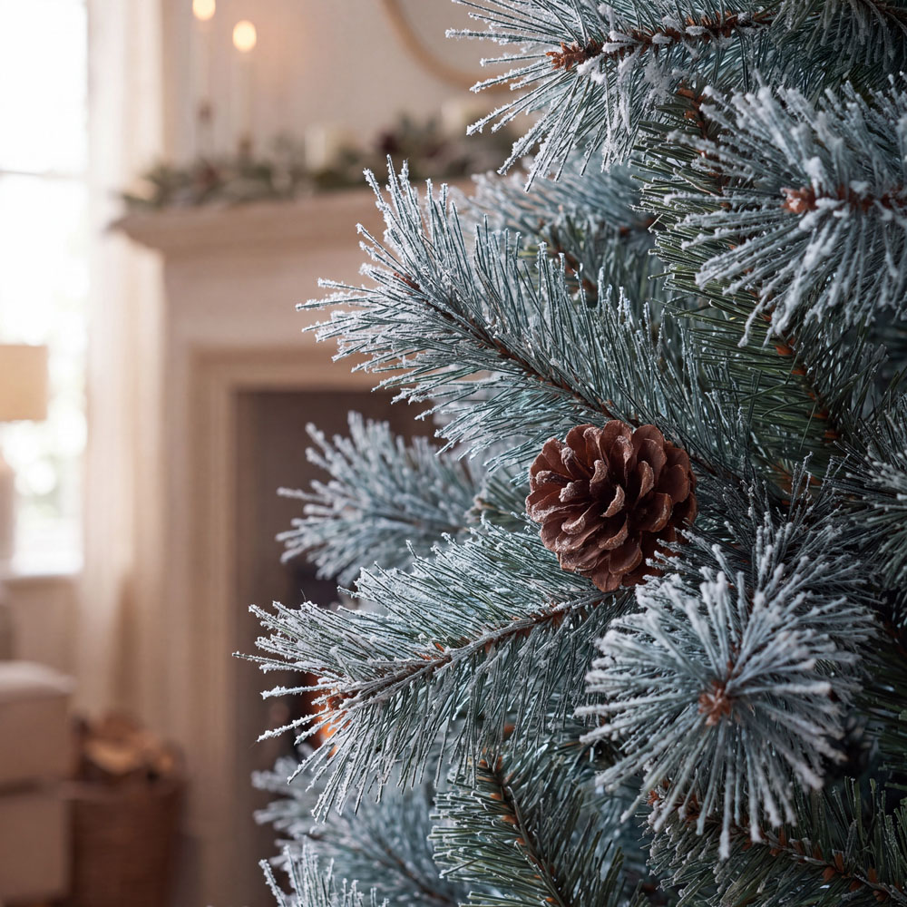Bosk Heartwood Blue Pine Artificial Christmas Tree with Cones 7.5ft Image 4