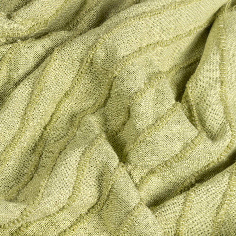 furn. Hazie Pistachio Green Woven Fringed Throw 130 x 180cm Image 3