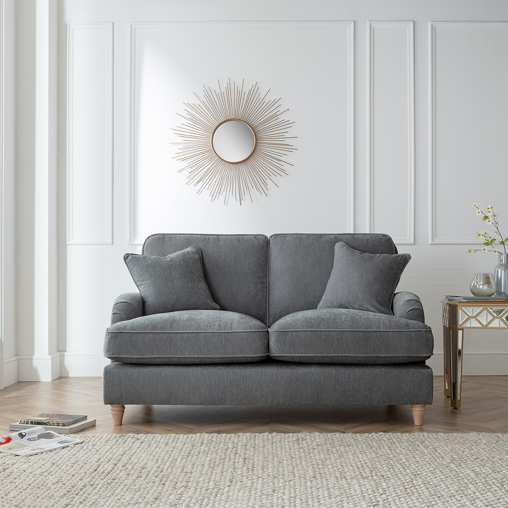 The Vienna 2 Seater Charcoal Sofa Image 7