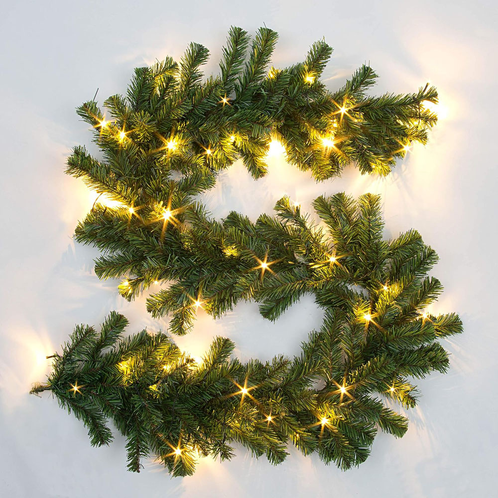 Shatchi Green Alaskan Pine Christmas Garland 2m Image 2