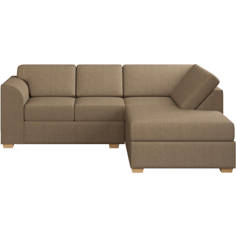 Modo 3 Seater Nutmeg Venice Right Hand Fixed Back L-Shape Corner Sofa Image 3