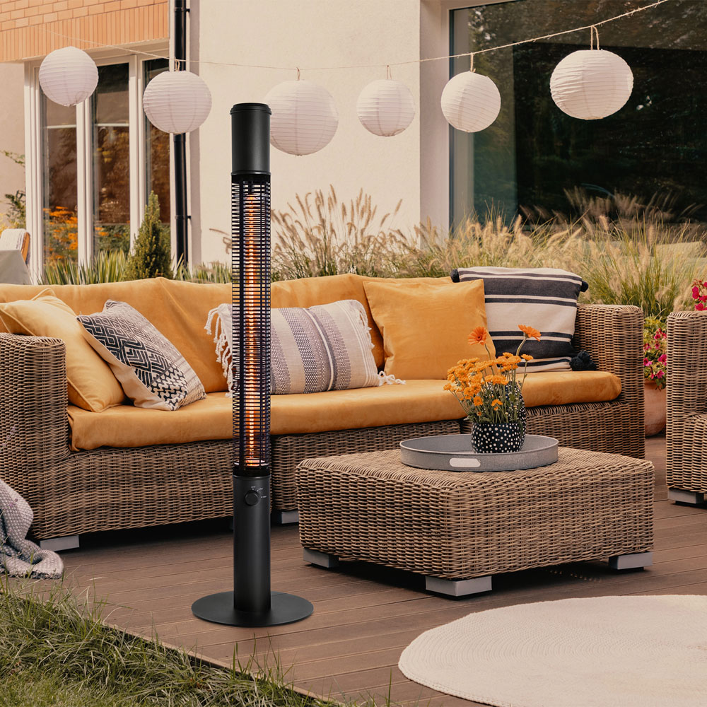 Field & Flame Carmanah Black Electric Patio Heater 1500W Image 2