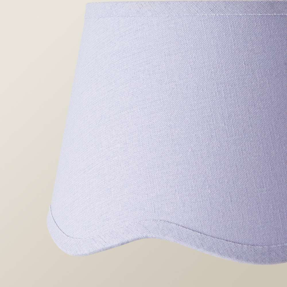 ValueLights Mabel Lilac Linen Scallop Edge Small Lamp Shade Image 5