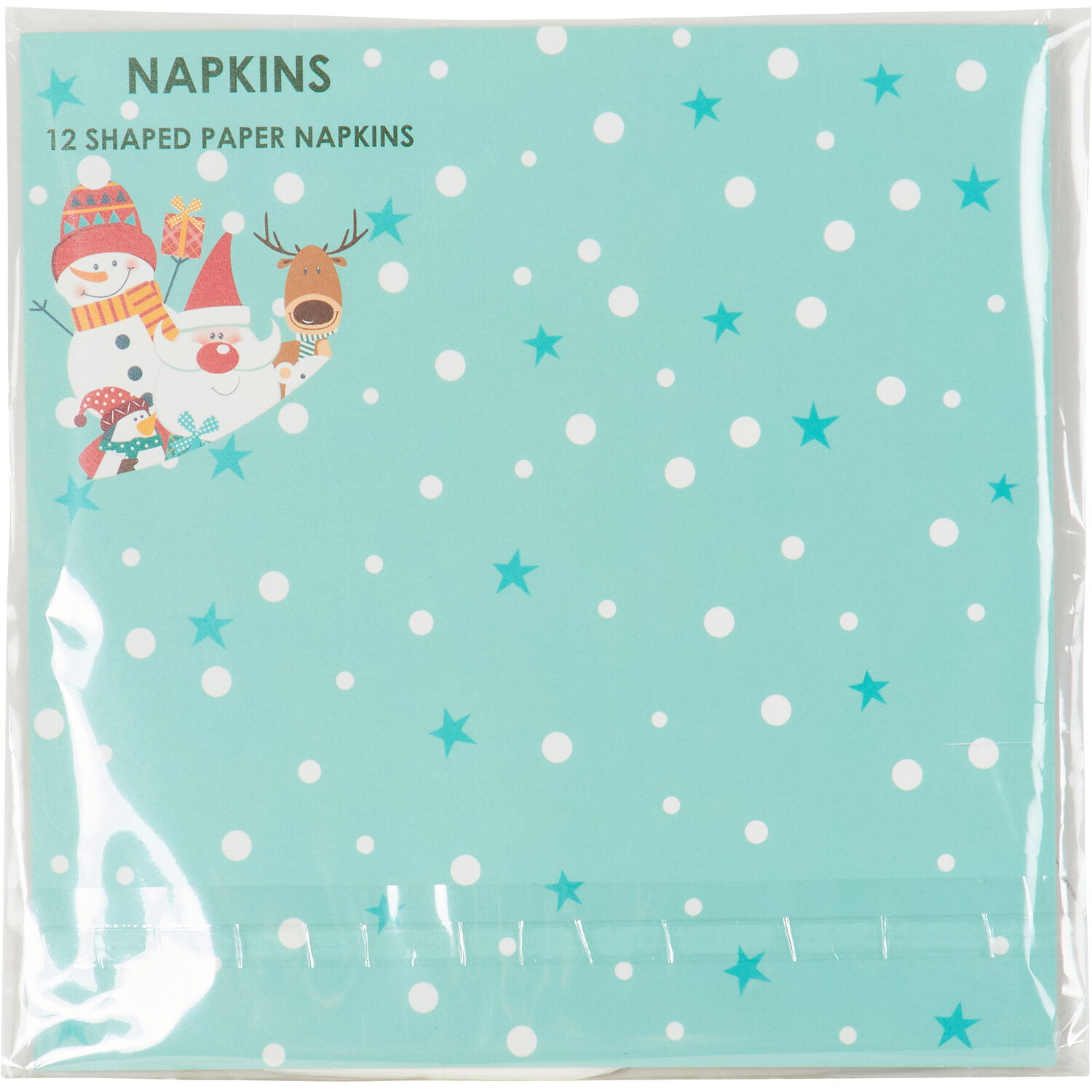 Set of 20 Santa or Pudding Napkins - Multicolour Image 3