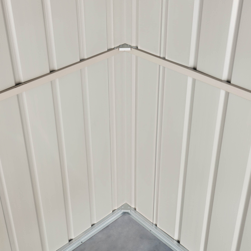 Globel 10 x 6ft 2 Door Grey Metal Apex Garden Shed Image 5