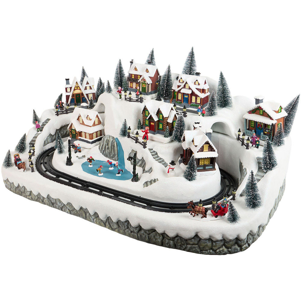Christmas LED Village with Train Scene Image 9