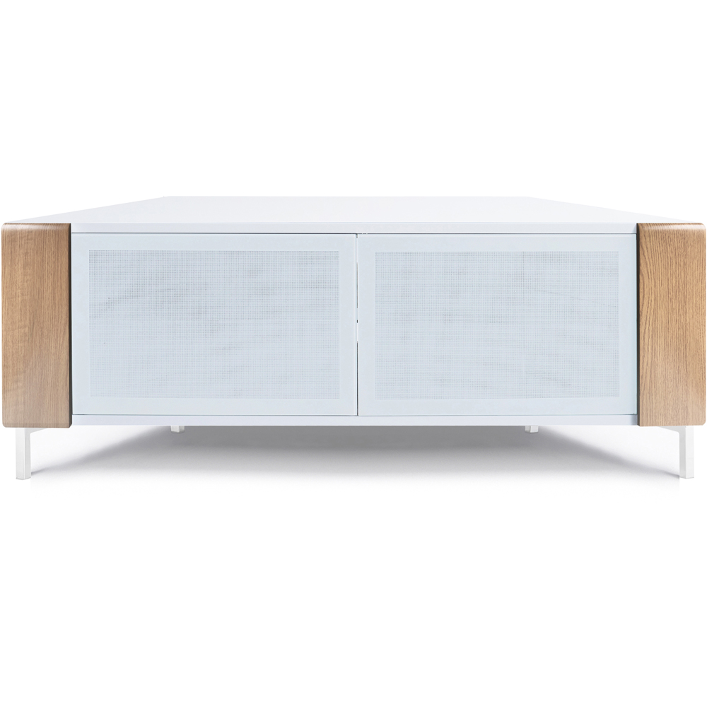 MDA Designs Corvus 2 Door White and Oak TV Cabinet Image 3