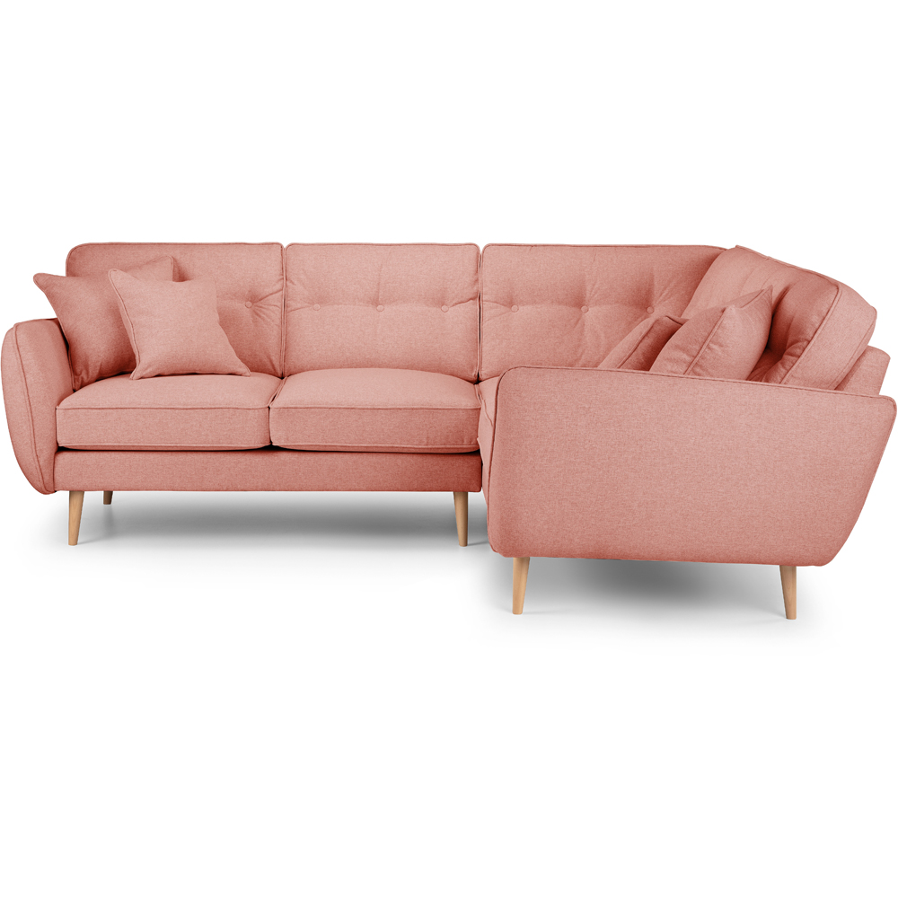 Opry Faro 4 Seater Button Back Coral Corner Sofa Image 3