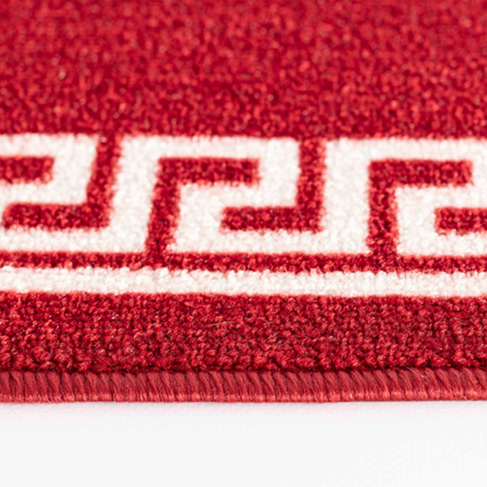 Desire Rugs Havana Red and White Greek Key Anti Slip Door Mat 90 x 57cm Image 3