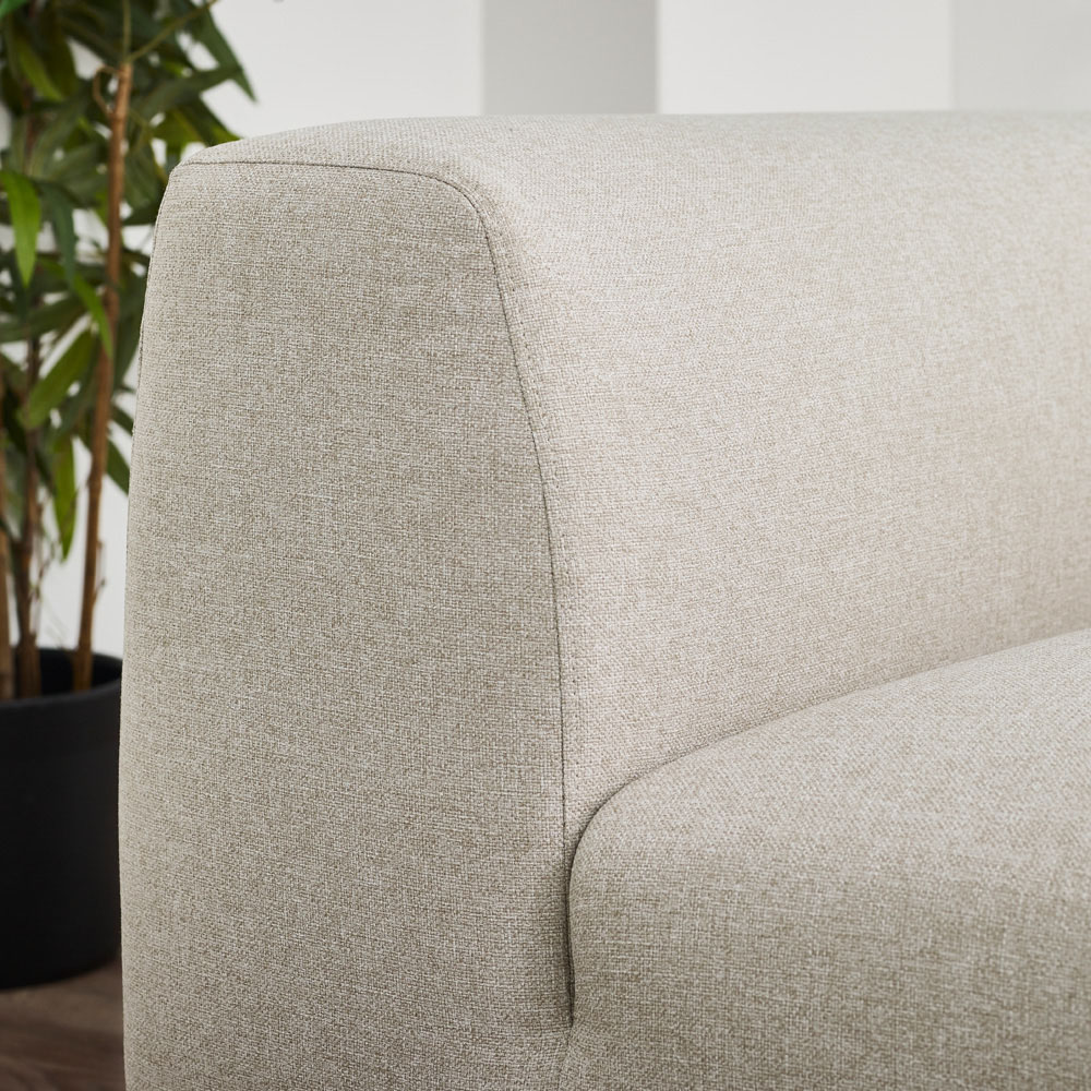 Furniturebox Zara 2 Seater Cream Recycled Fabric Sofa Image 2