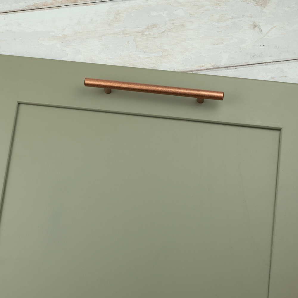 Handle & Home Antique Copper T-Bar Handle 128mm Image 6
