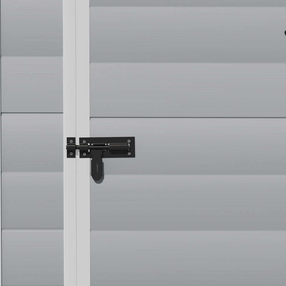 Living and Home 4.3 x 3.3ft Garden Plastic Storage Shed with Window Image 4