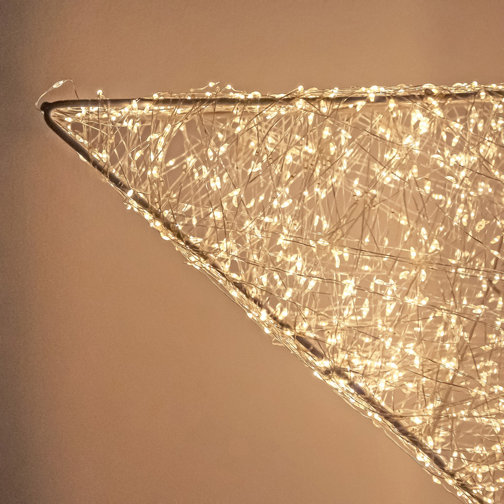 The Christmas Centre 6000 Warm White LED Micro Lights Pre-Lit Gold Light-Up Star 57cm Image 3