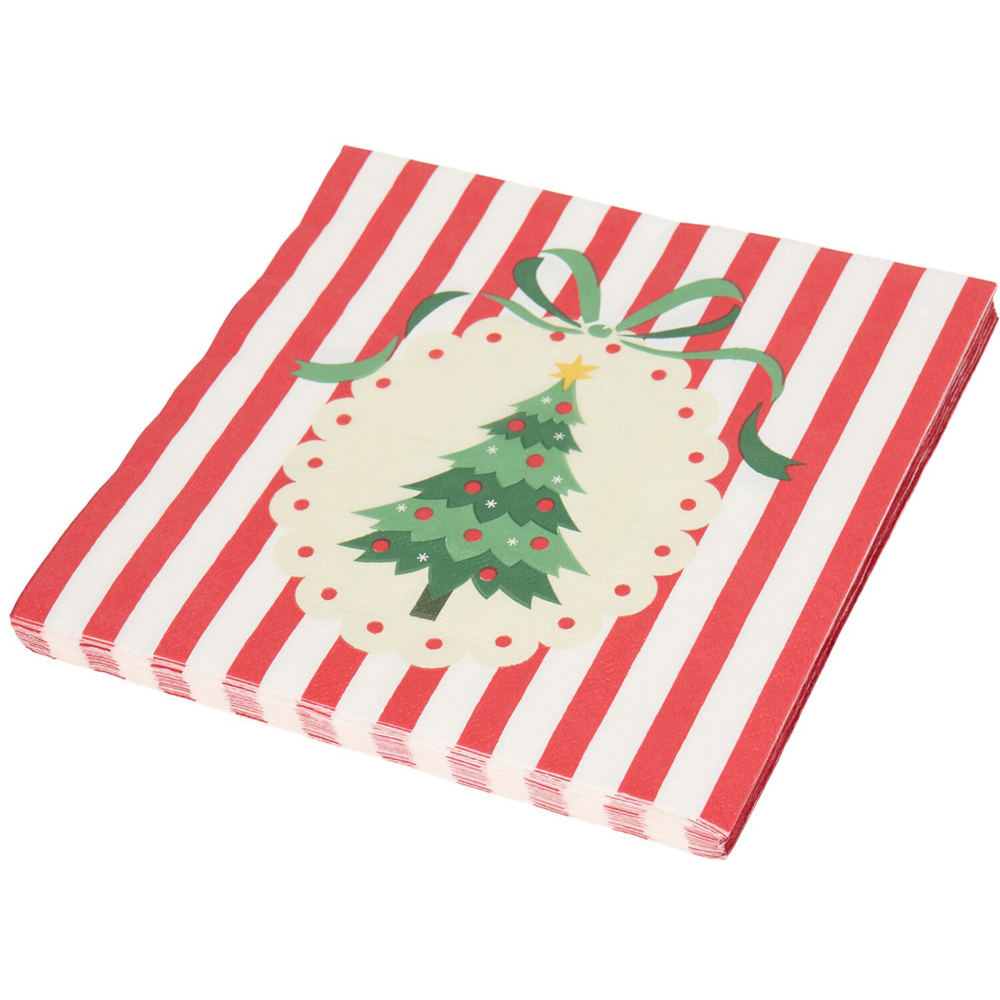 Pack of 20 Christmas Bow Paper Napkins Image 3