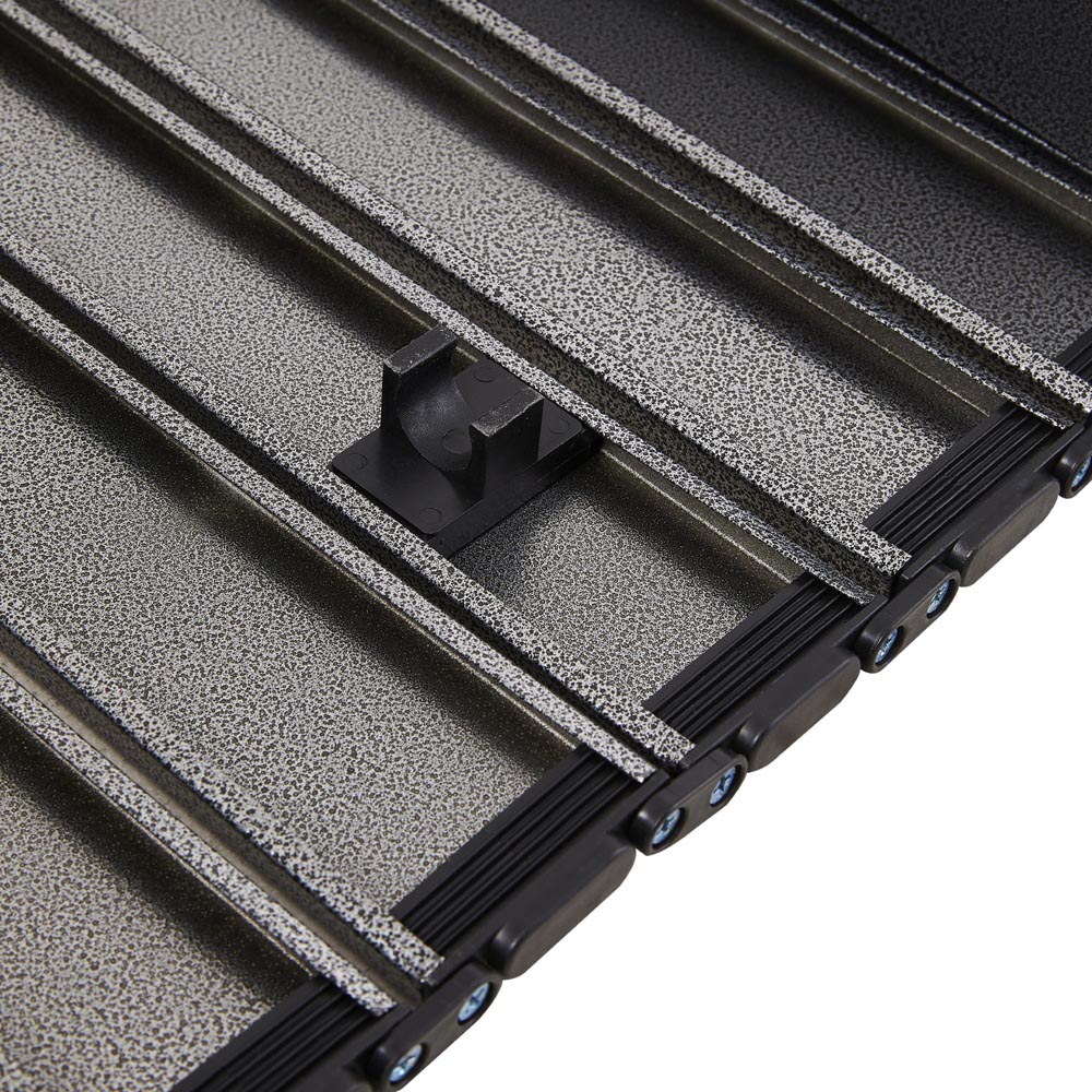 Living and Home 4 Seater Grey Rectangle Portable Folding Camping Set Image 6