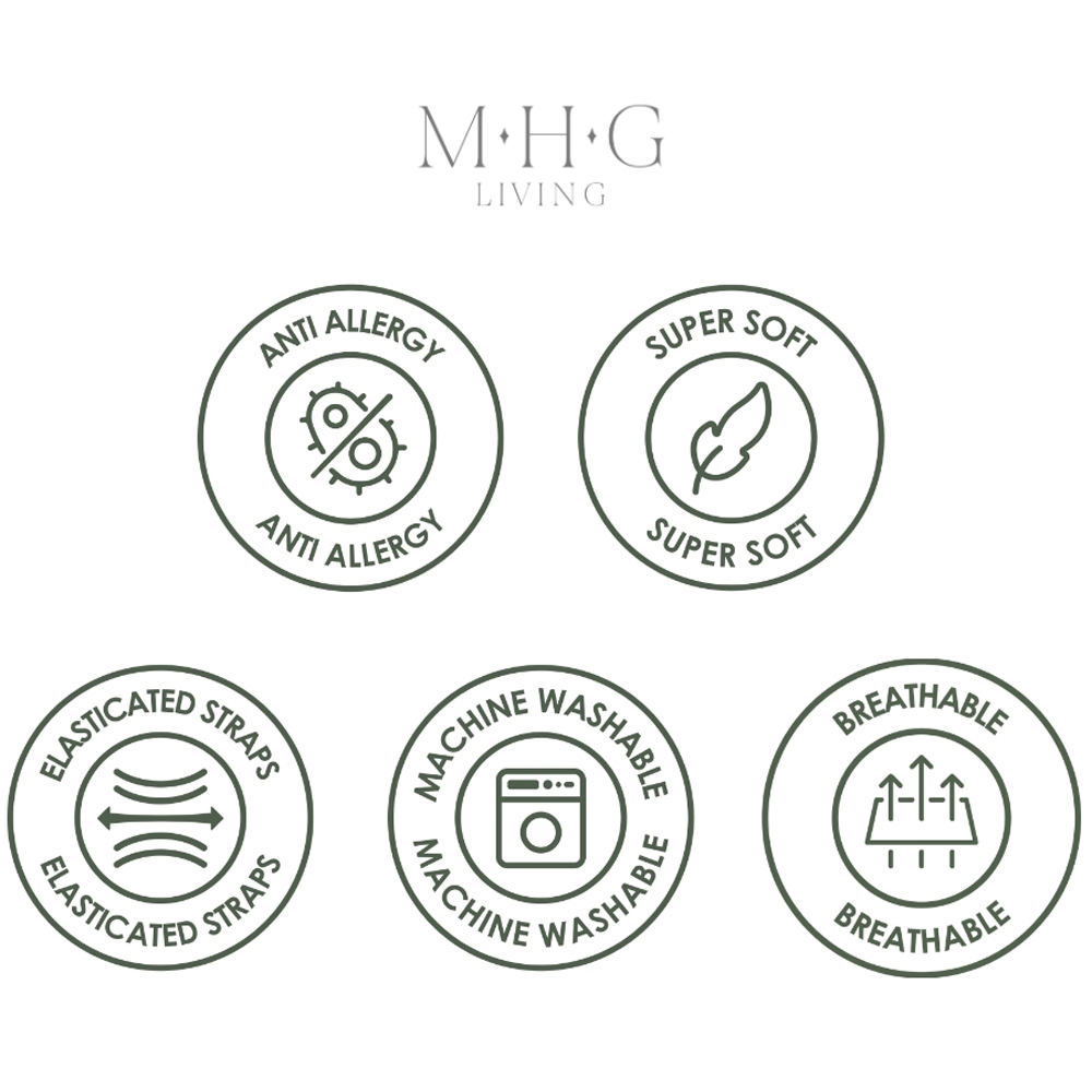 MHG Living Double Hollowfibre Mattress Topper with 2 Pillows Image 8