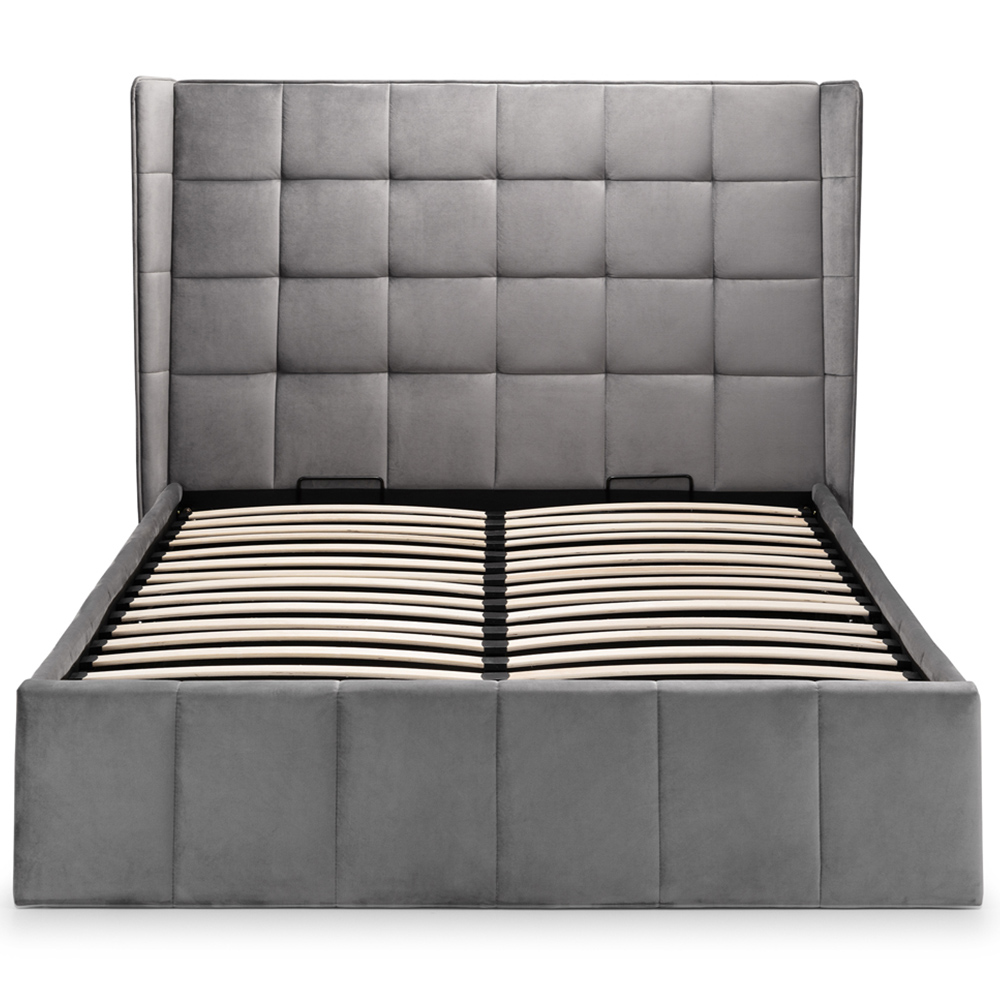 Julian Bowen Gatsby Double Light Grey Ottoman Storage Bed Image 3
