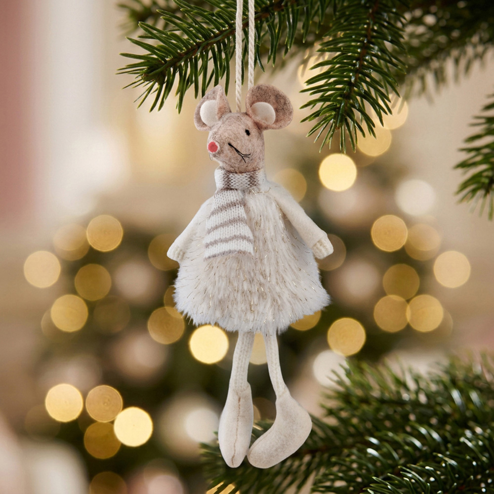 Hanging Fluffy Mouse Multicolour Image 5