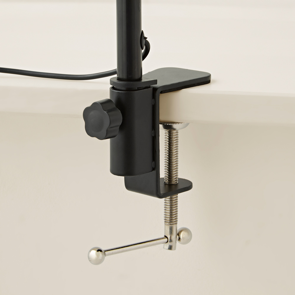ValueLights Daylight Black Clamp LED Desk Lamp Image 4