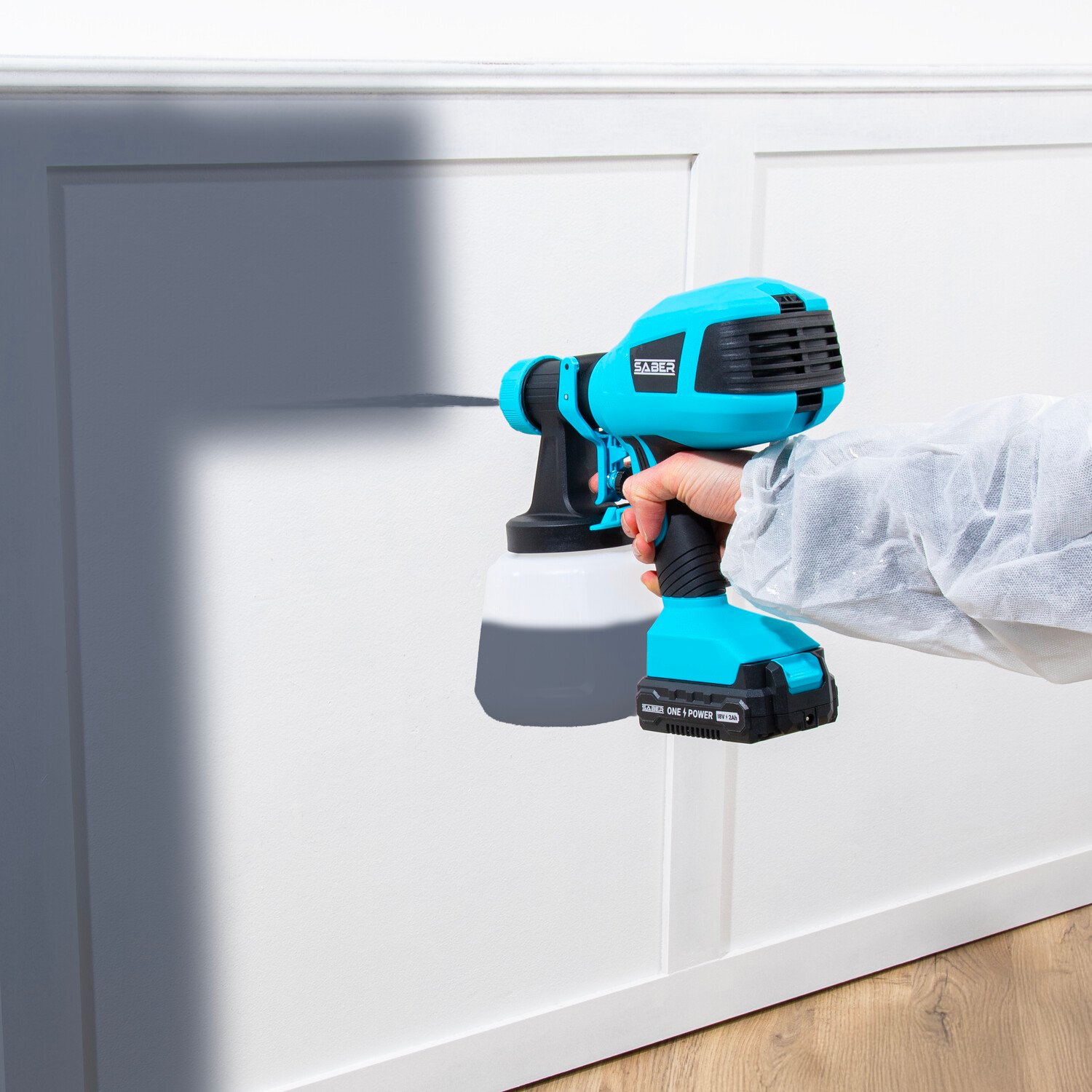 Saber 18V One Battery Cordless Paint Spray Gun Bare Unit Image 7