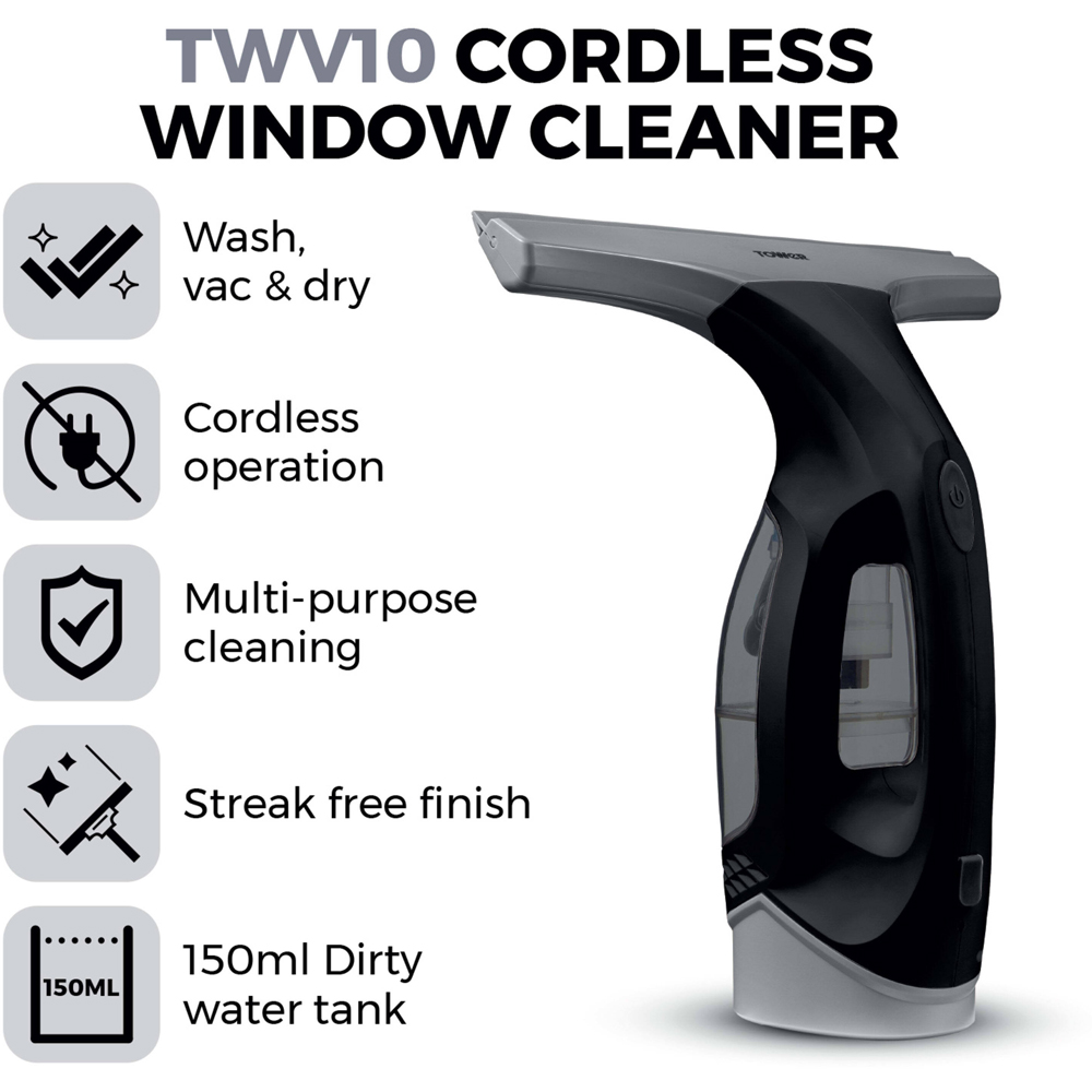 Tower TWV10 Platinum Cordless Window Vacuum Cleaner Image 3