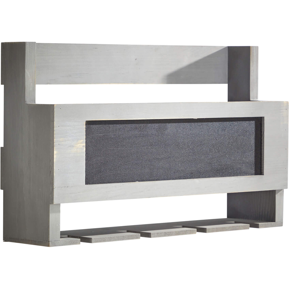 Home Source Aylsham Grey Wall Mounted Wine Rack Image 1