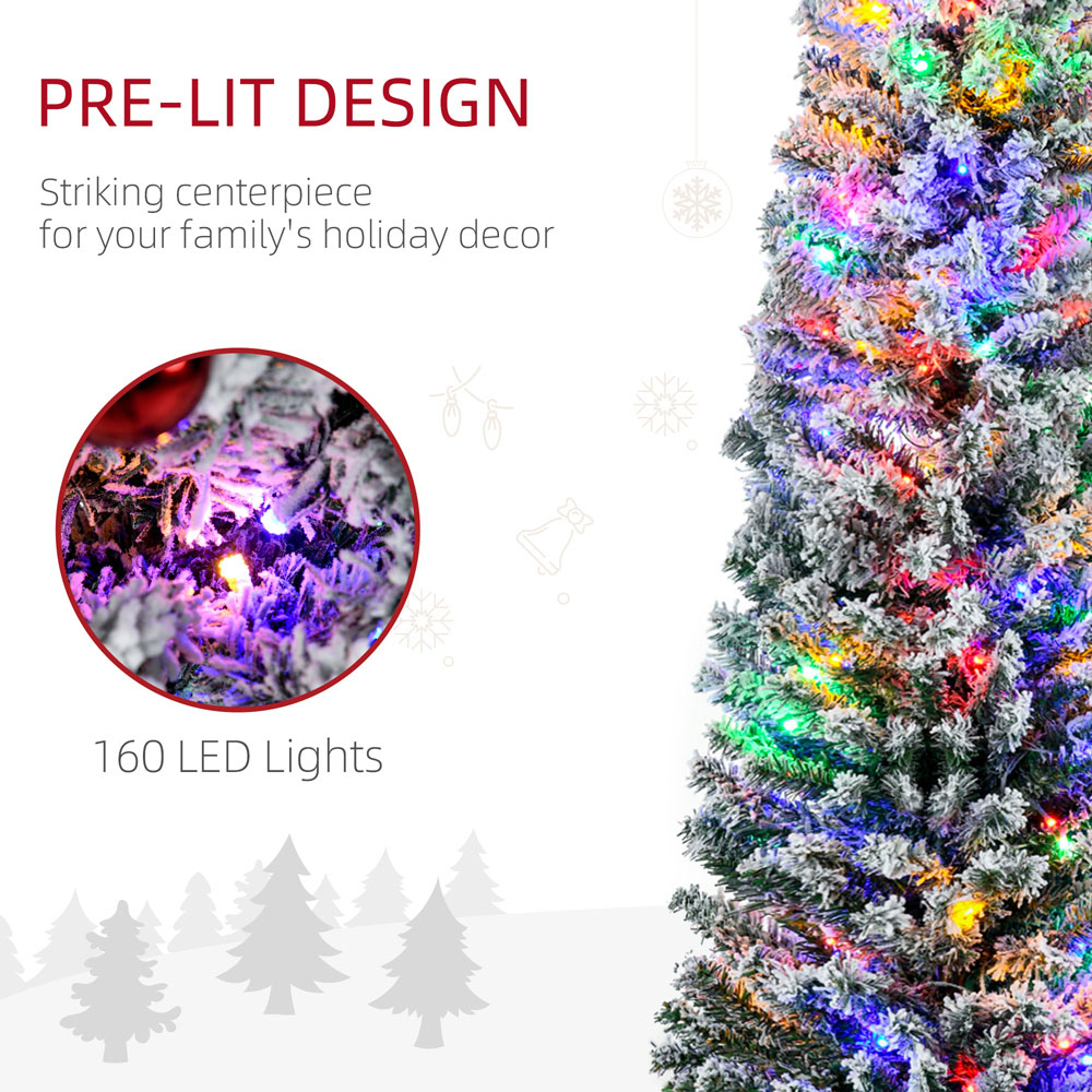 Everglow Pre-Lit Green Artificial Christmas Trees with Decoration Ornament 6ft Image 4