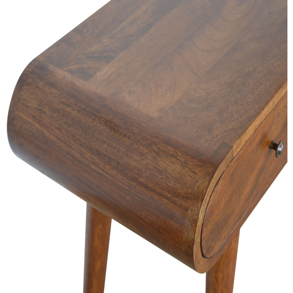 Artisan Furniture London Chestnut 2 Drawer Solid Wood Console Table Image 7