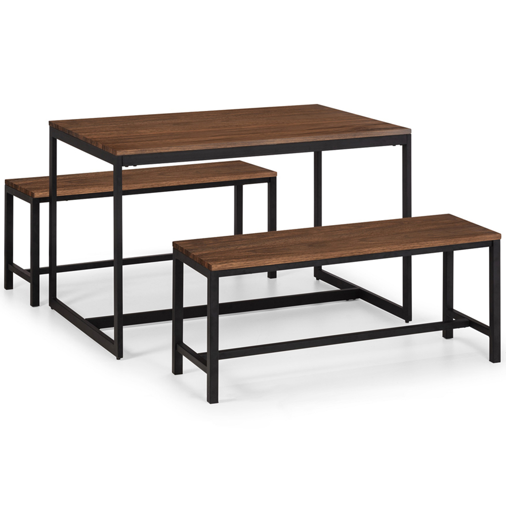 Julian Bowen Tribeca 4 Seater Dining Set Walnut Image 2