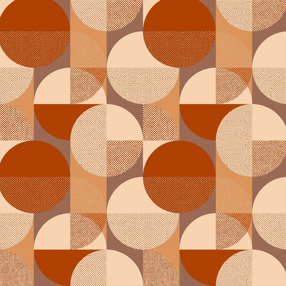 Bobbi Beck Eco Luxury Bauhaus Circle Brown Wallpaper Image 1