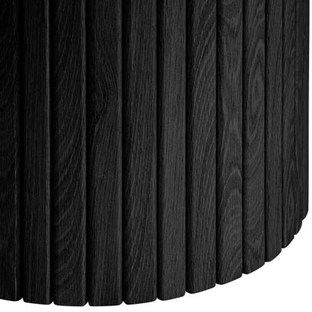Birlea Axel Fluted Black Side Table Image 3