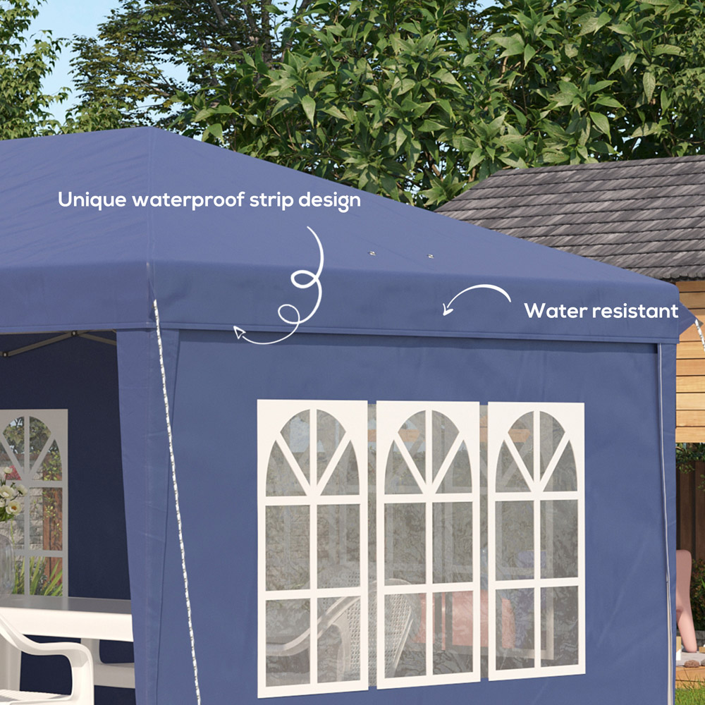 Outsunny 3 x 6m Blue Heavy Duty Gazebo Party Tent with Bag Image 5