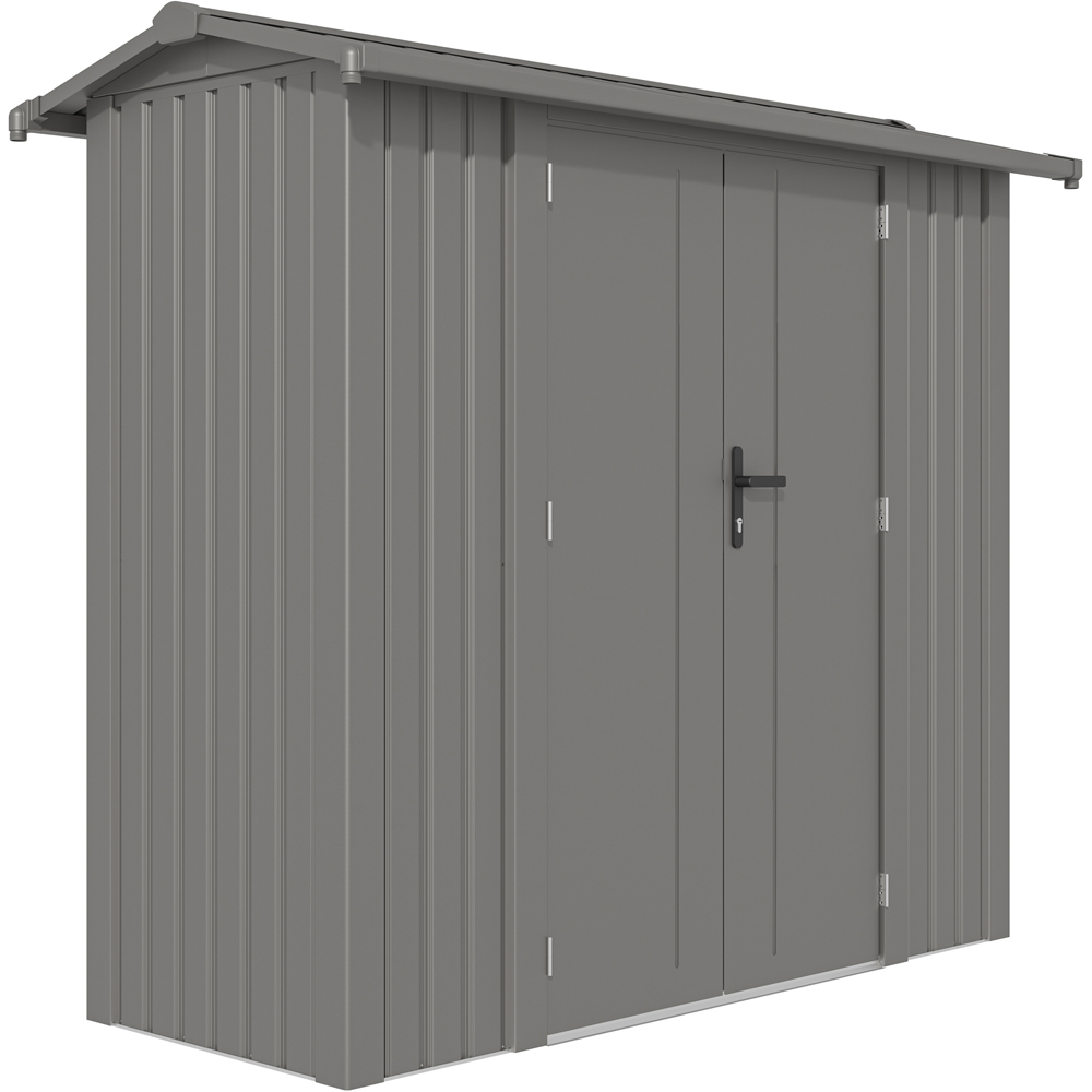 Rowlinson Brentvale Premium Apex Metal Shed with Foundation Kit 8 x 4ft Image 1