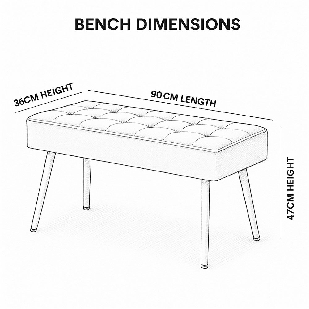 Portland 2 Seater Velvet Wooden Dining Bench Set Oak Effect and Black Image 6