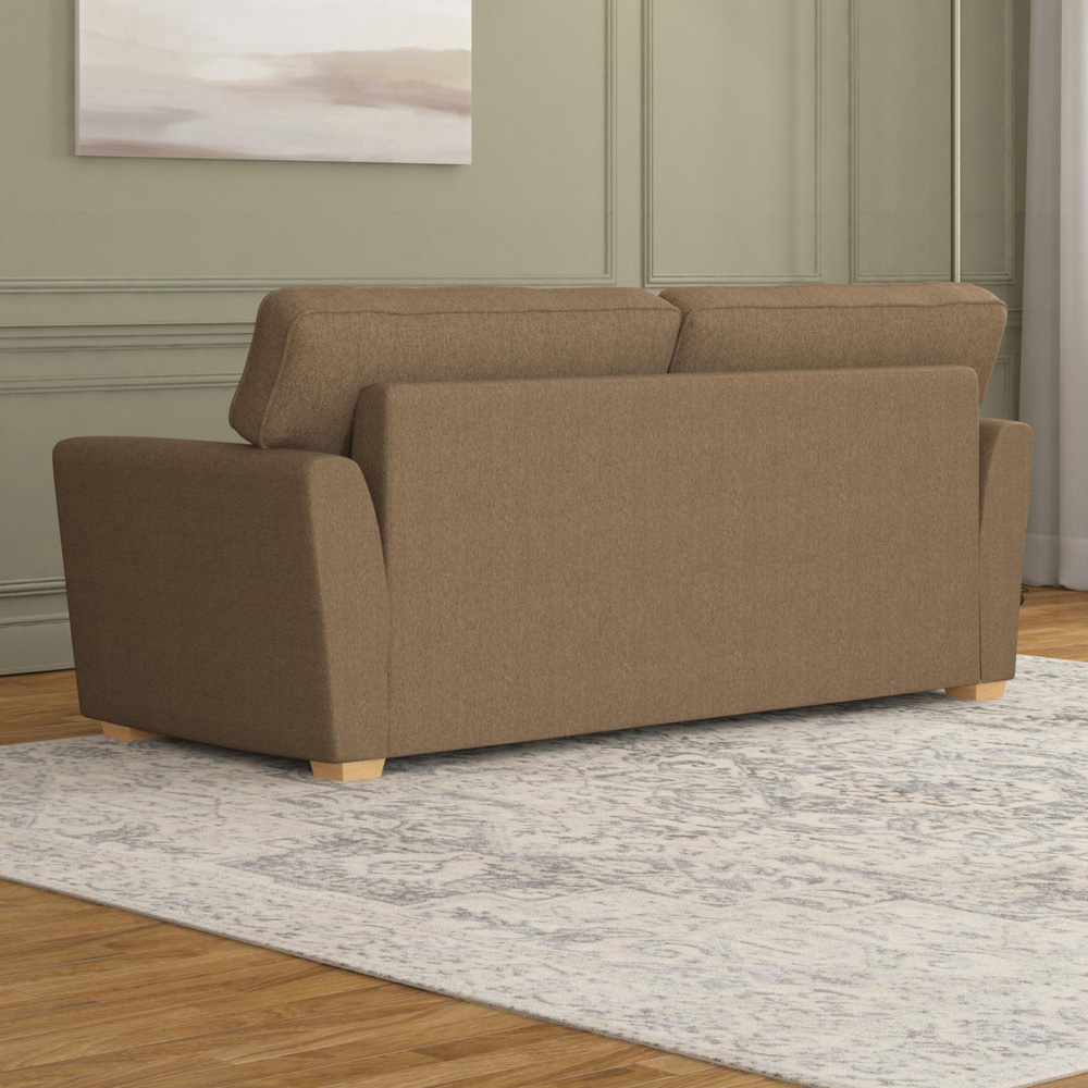 Wendleberry 3 Seater Nutmeg Venice Fixed Back Sofa Image 6