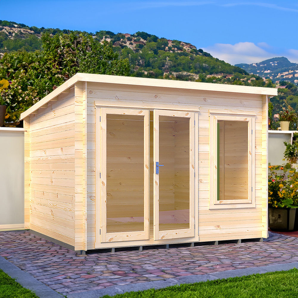 Shire Emneth 10 x 10ft Double Door Log Cabin Image 2