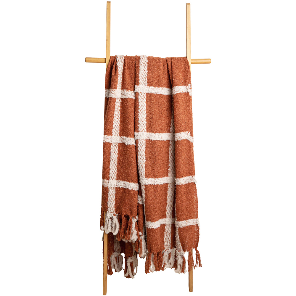 Sansa Checkered Throw Rust Image 5
