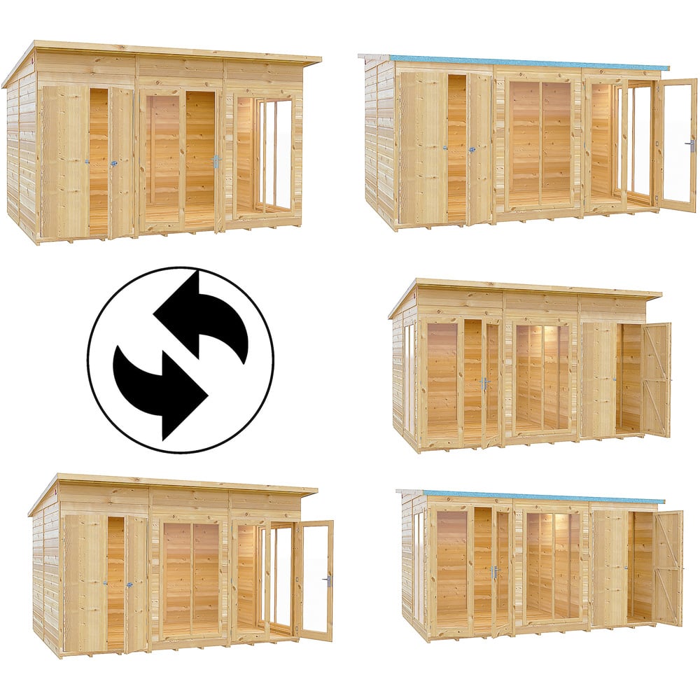 Shire Lela 12 x 8ft Double Door Summerhouse with Storage Image 3