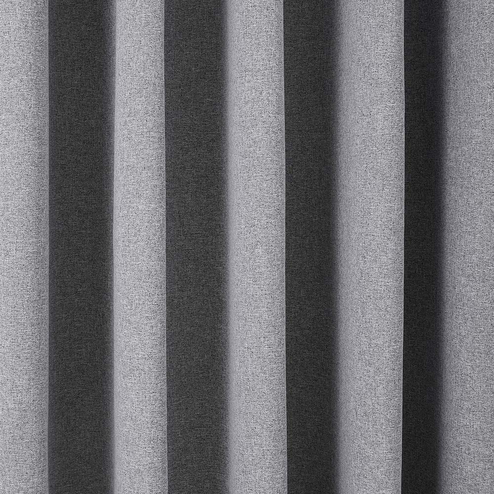 Living and Home Solid Grey Blackout Chenille Curtains 117 x 137cm Image 5