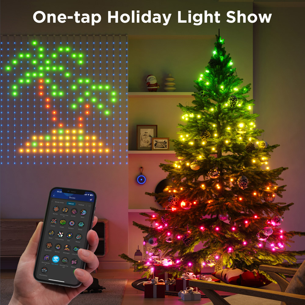 Govee Netflix Version 400 RGBIC Teardrop LED Smart Curtain Light 1.5 x 1.5m Image 7