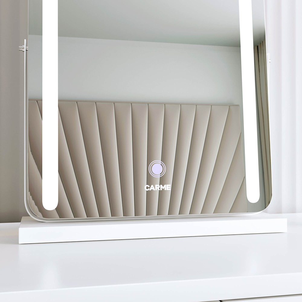 CARME Home Mia 3 Colour LED Frameless White Touch Sensor Light Mirror Image 5