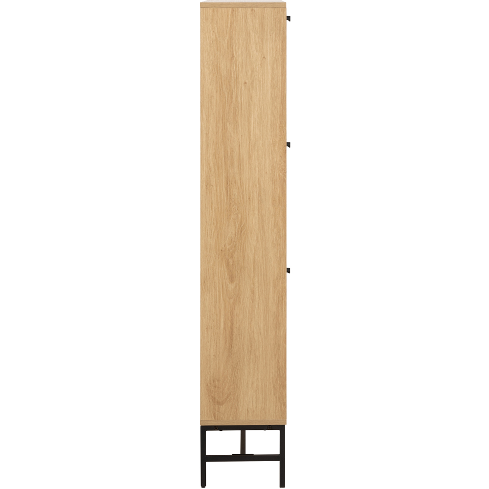 Florence Albany 3 Flip Down Door Oak Shoe Cabinet Image 3