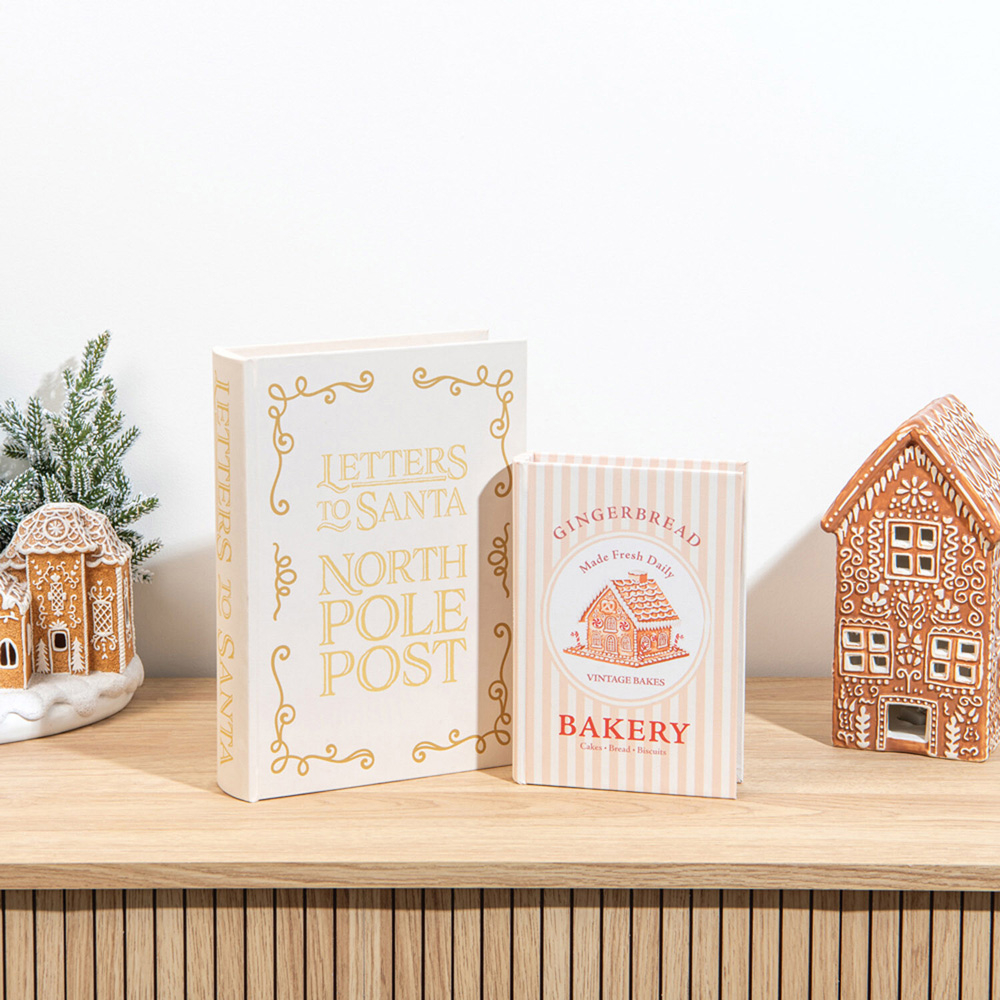 Set of 2 Gingerbread Book Boxes Image 2