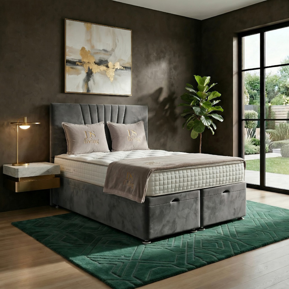 DS Living Vesper Double Grey Ottoman Bed Image 6