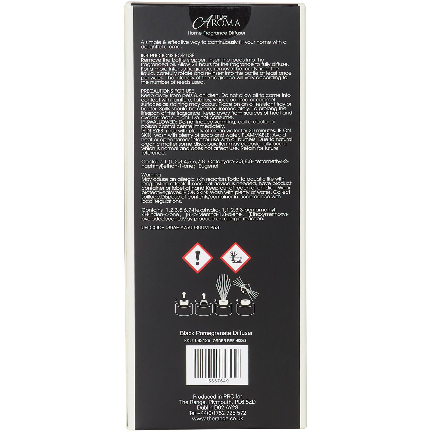 Black Pomegranate Diffuser - Black Image 4