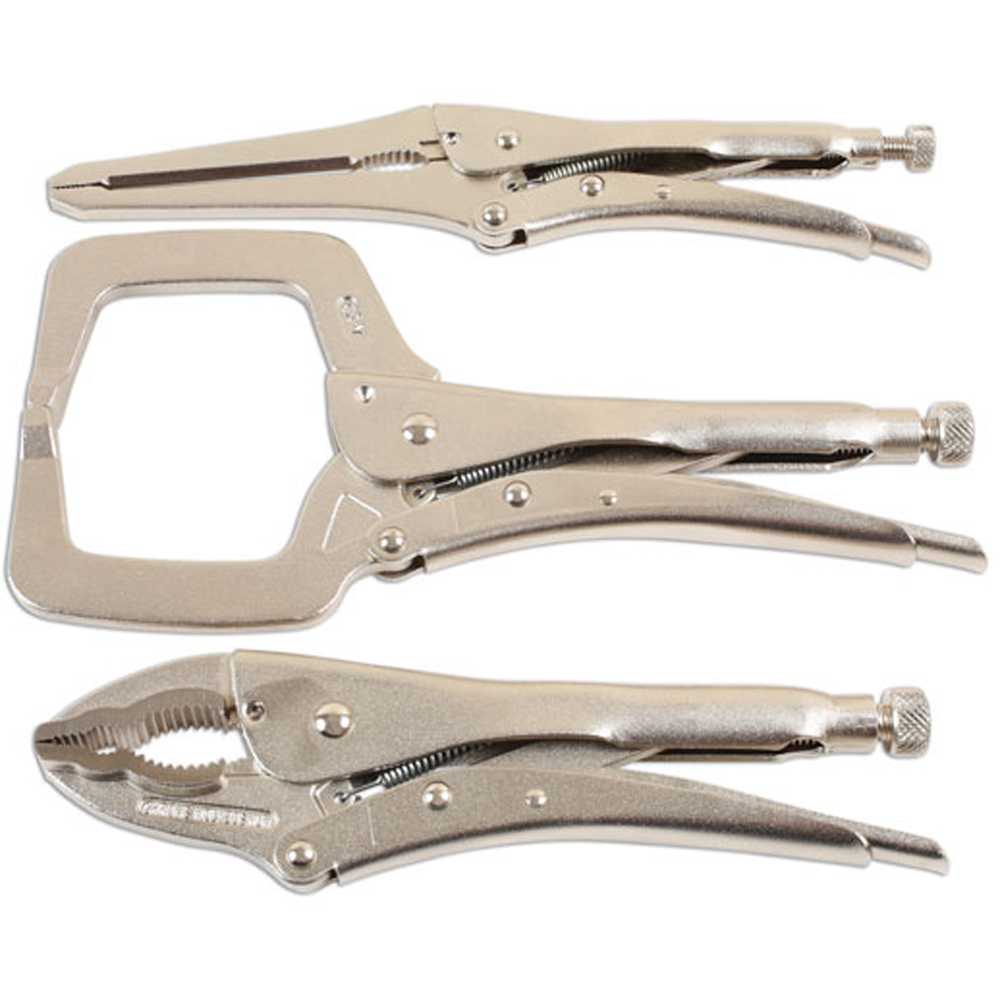 Laser 3 Piece Heavy Duty Locking Grip Wrench and Clamp Set Image 2